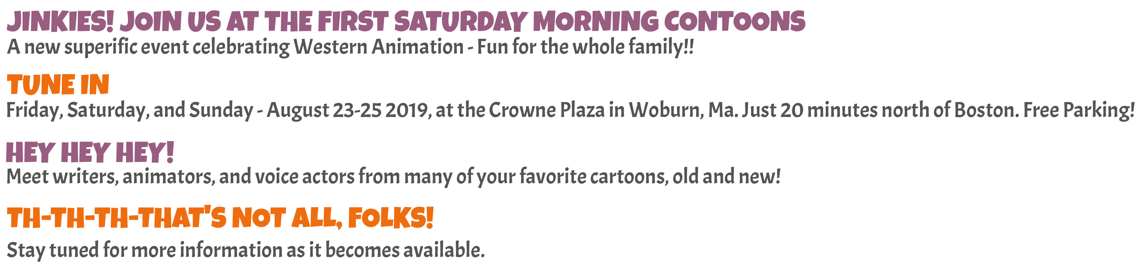Saturday Morning CONtoons